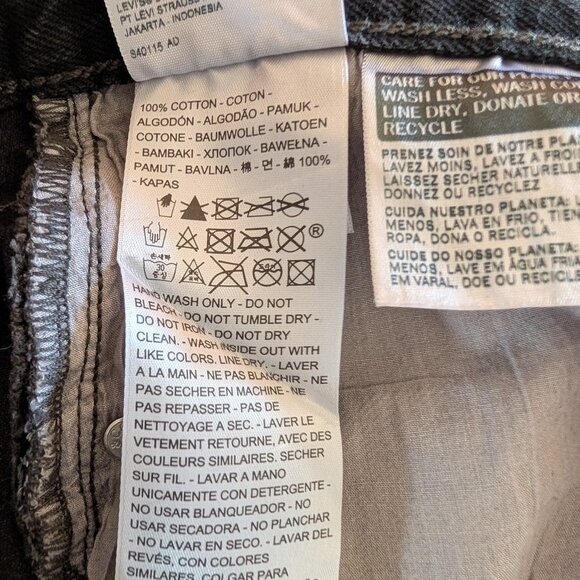 Levi’s High Rise Studded Black Jean Skirt size 25 Western Grunge Streetwear - Picture 11 of 11